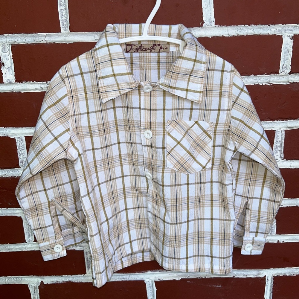 Plaid button down shirt | size M (2)